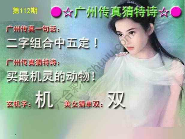 广州传真中特诗