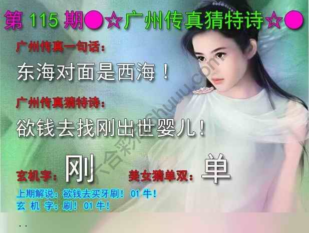 广州传真中特诗