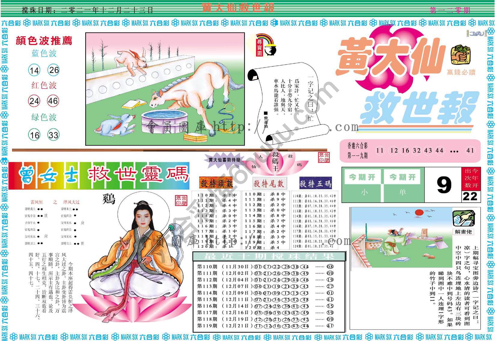 黄大仙救世报