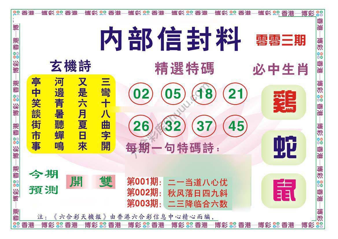 内部信封料