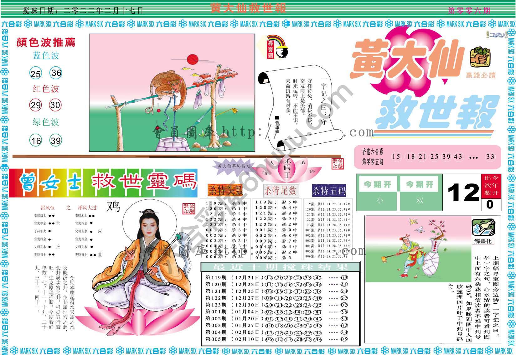 黄大仙救世报