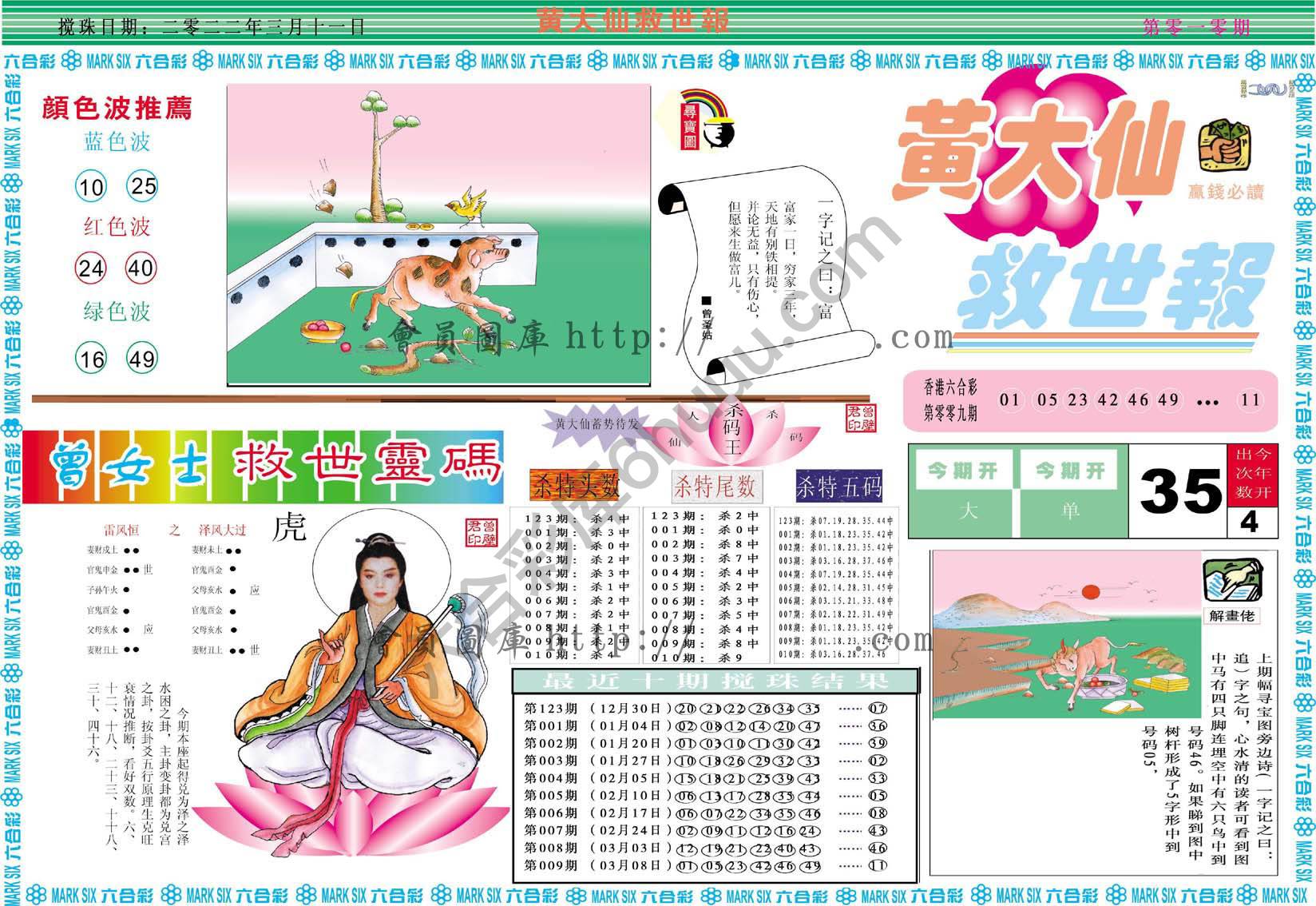 黄大仙救世报