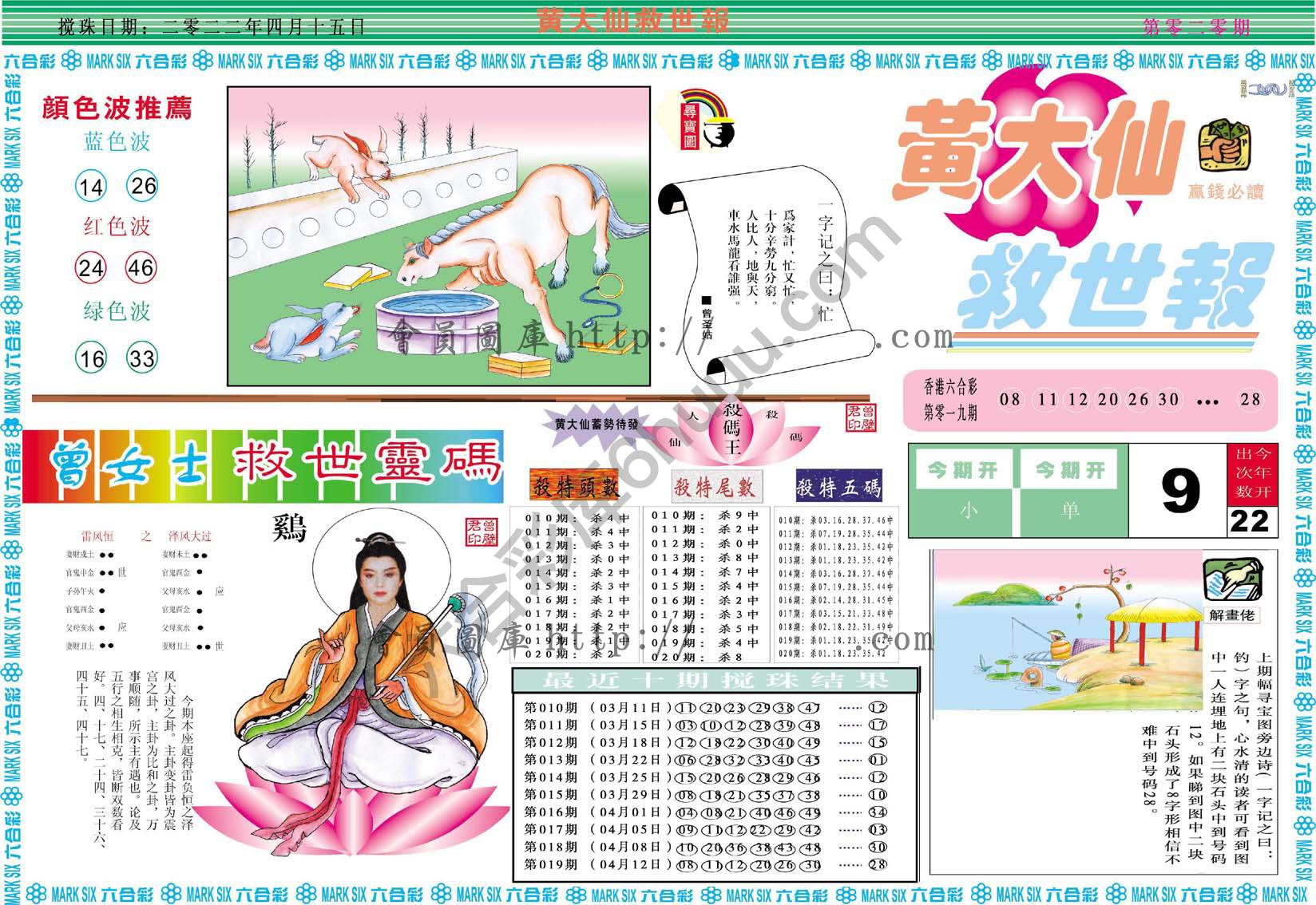 黄大仙救世报