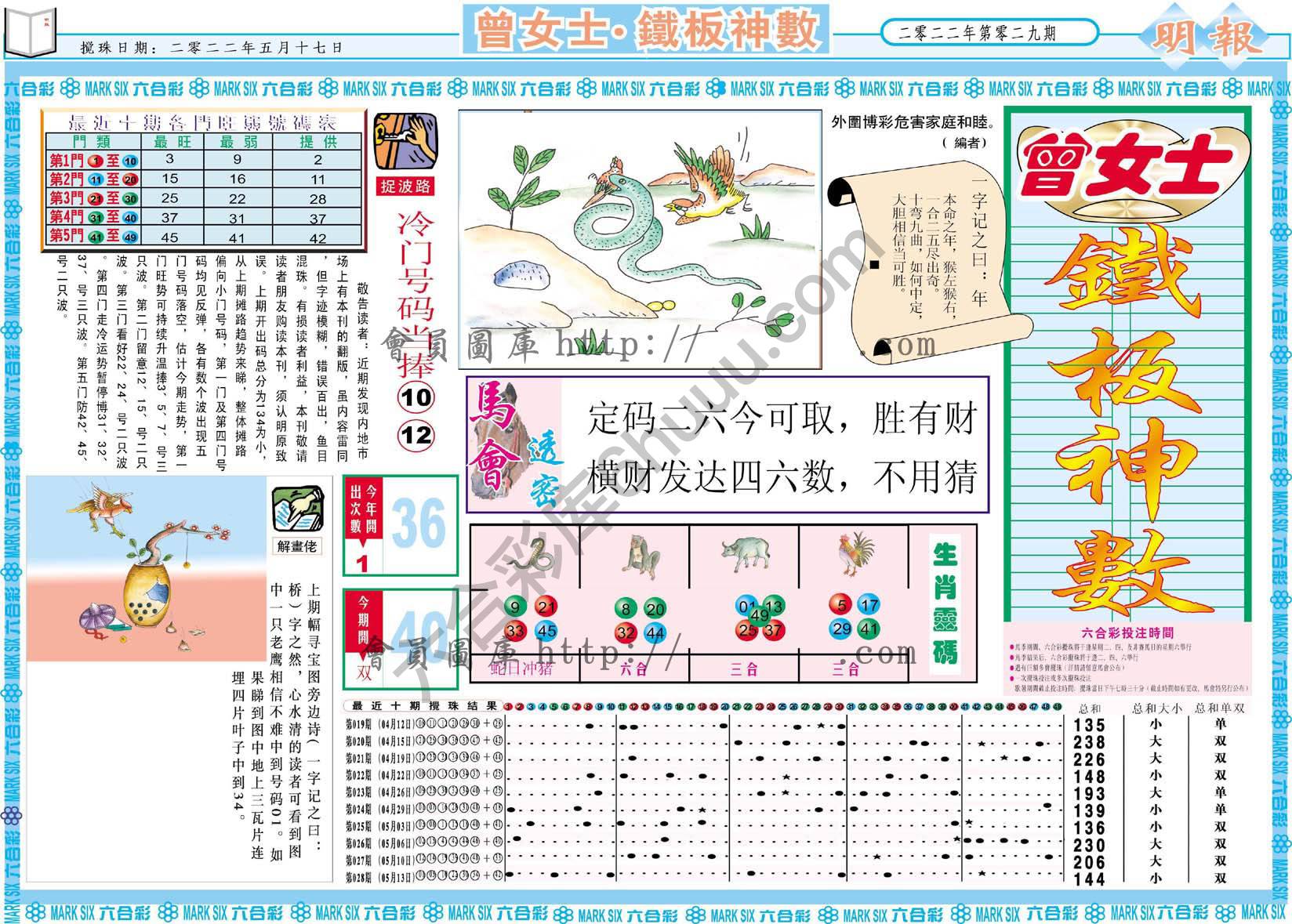 曾女士铁板神数