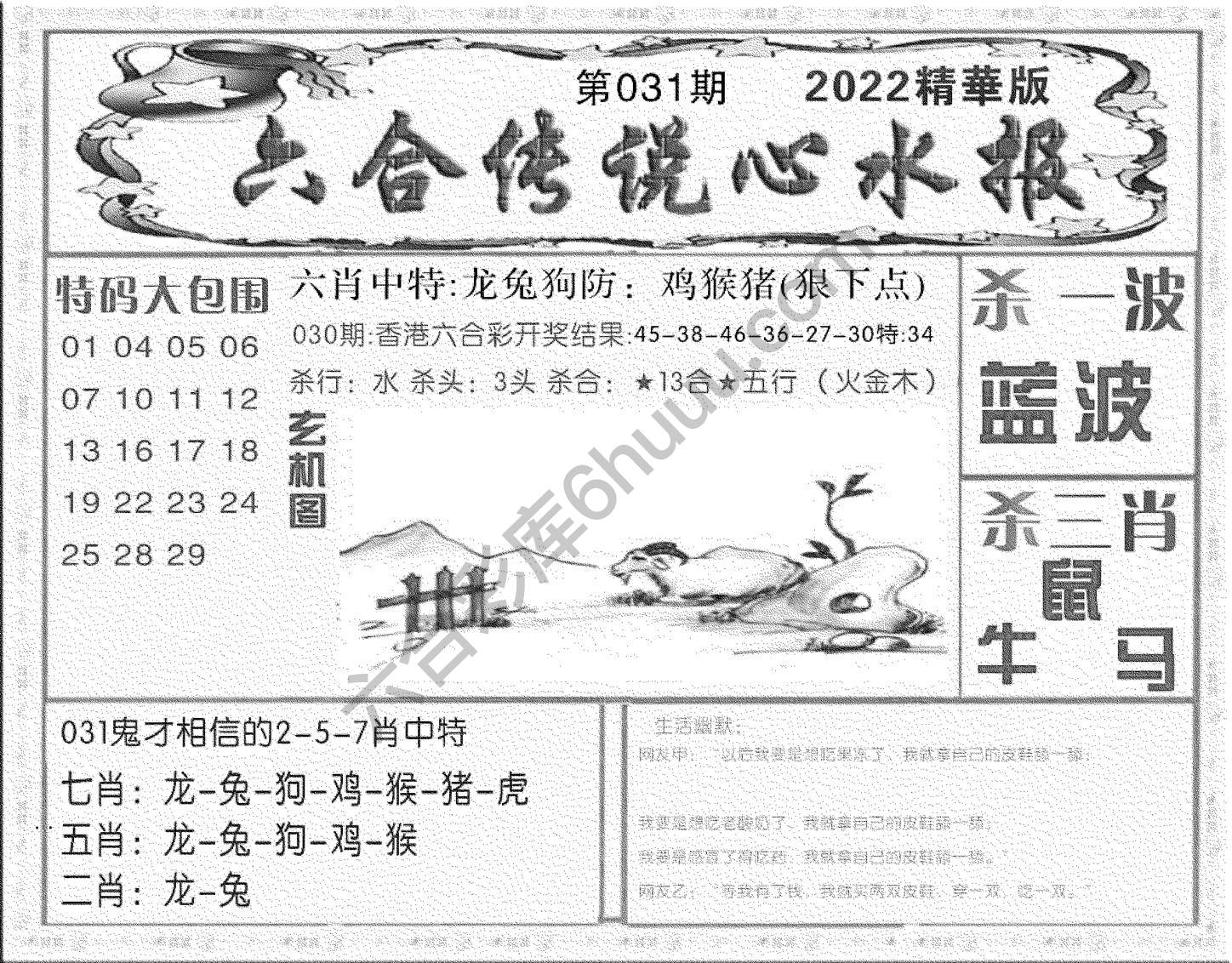 六合传说心水报