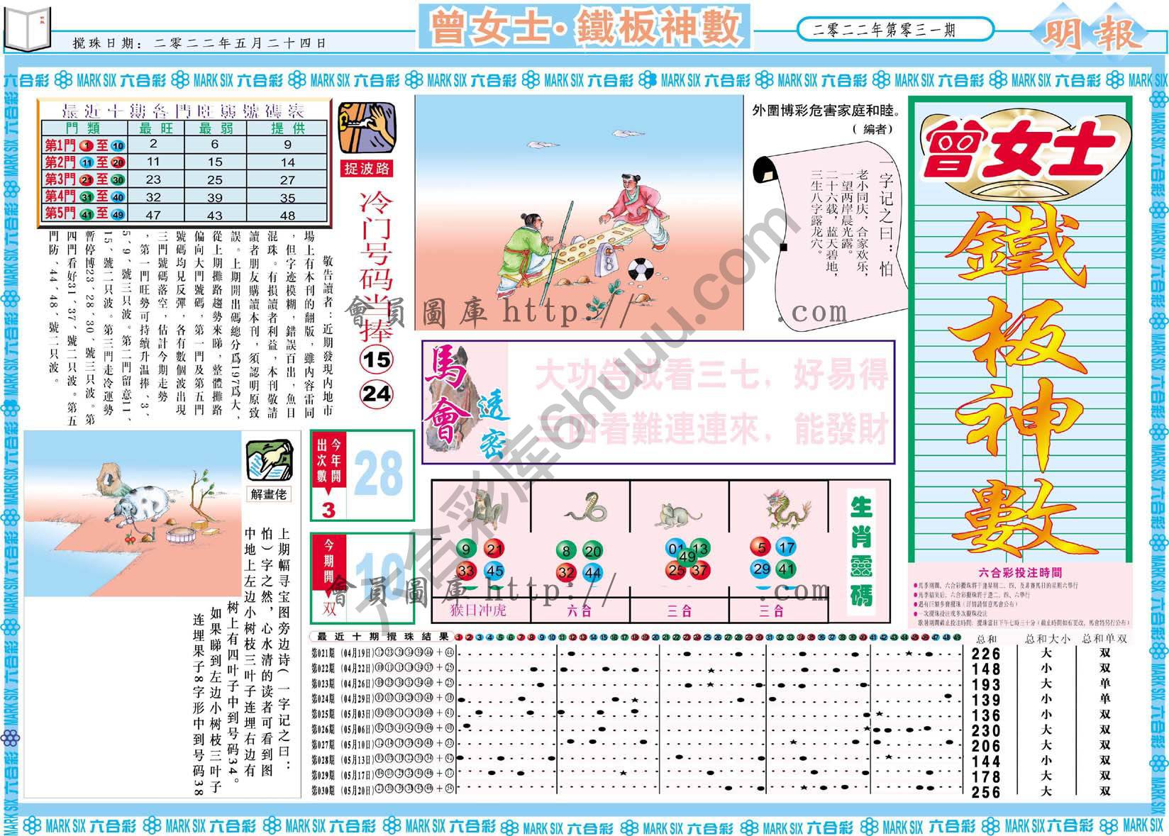 曾女士铁板神数