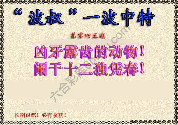 波叔一波中特