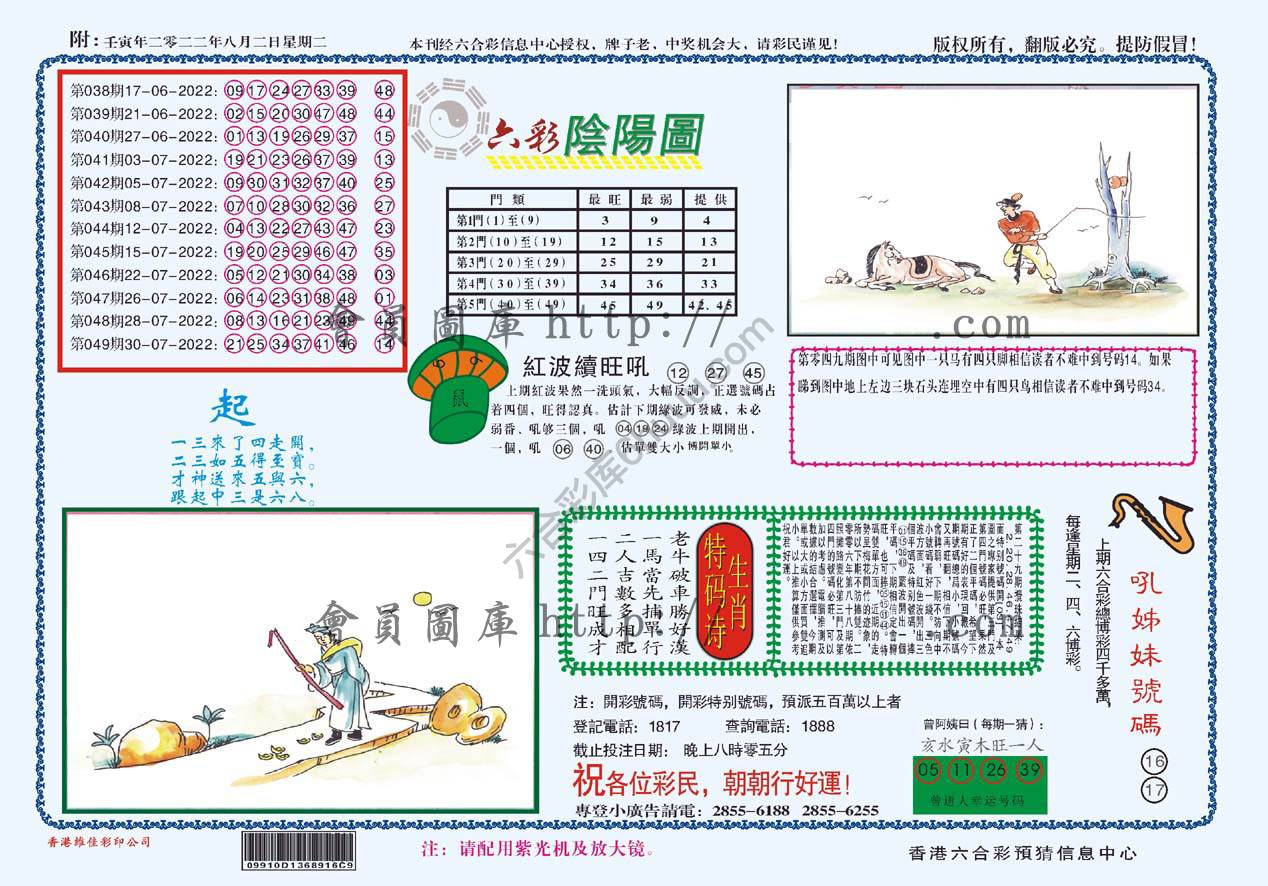 六彩阴阳图