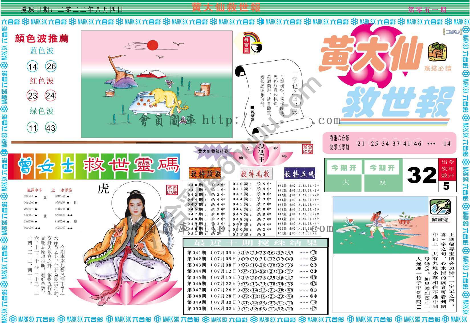 黄大仙救世报