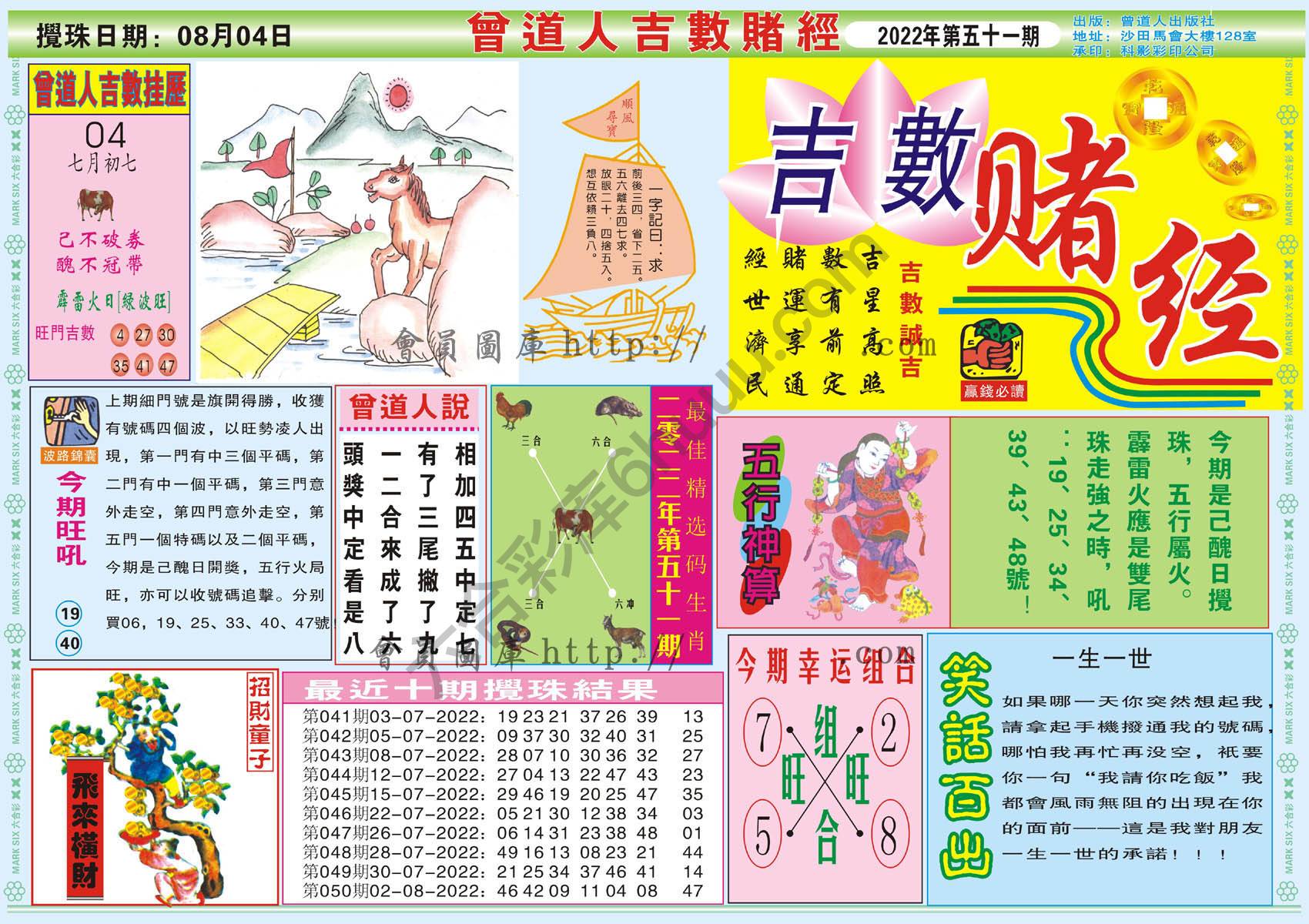 曾道人吉数赌经