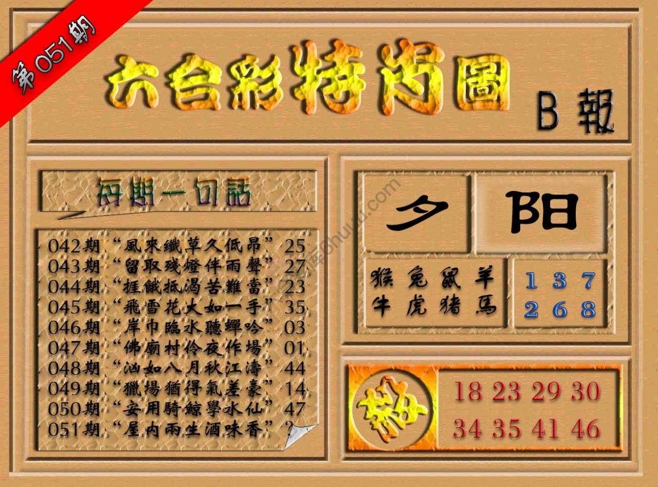 六合彩特肖图