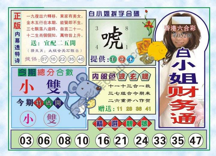 白小姐财务通