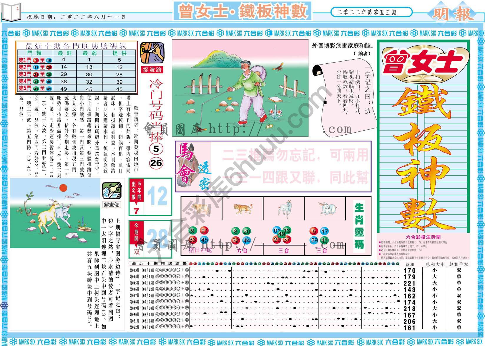 曾女士铁板神数