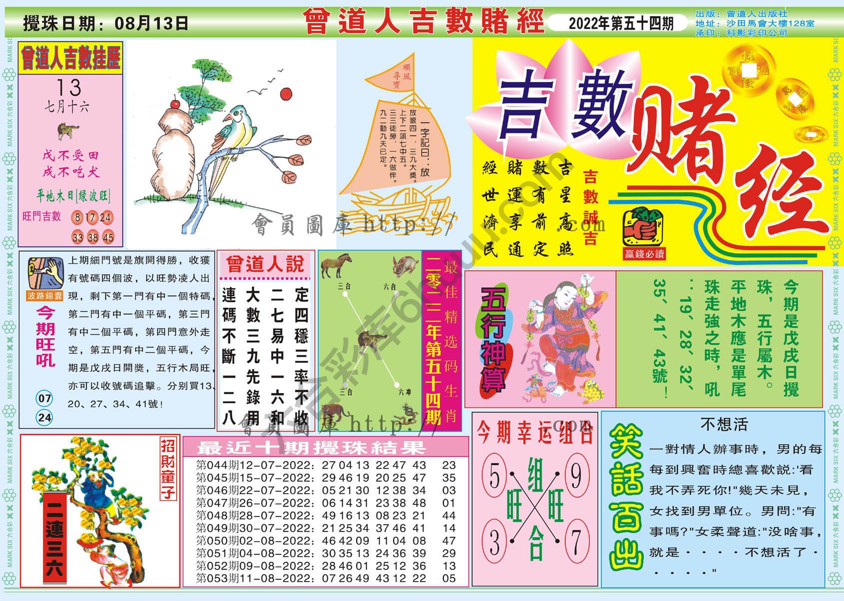 曾道人吉数赌经