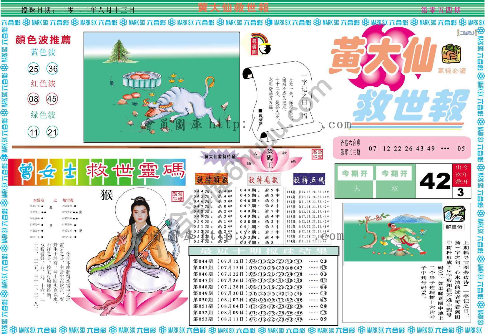 黄大仙救世报