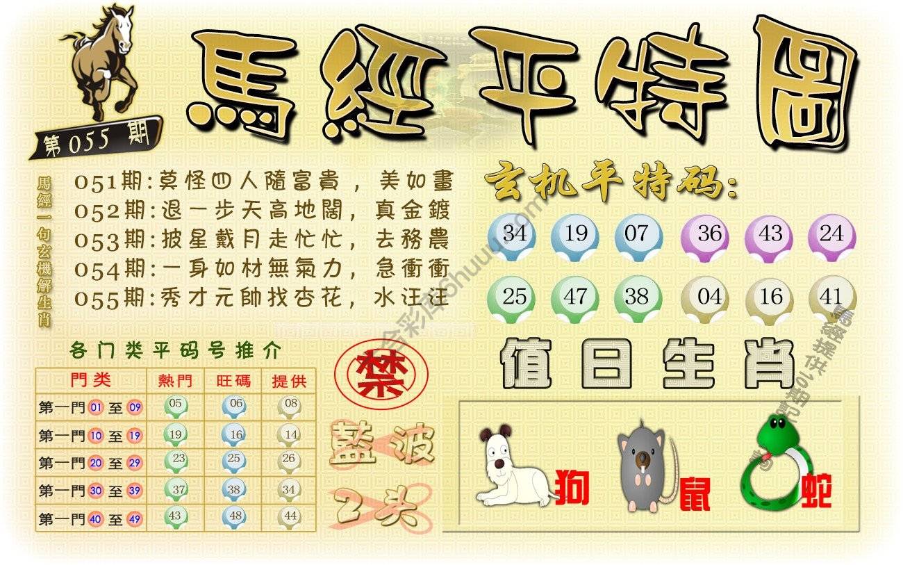 马经平特图
