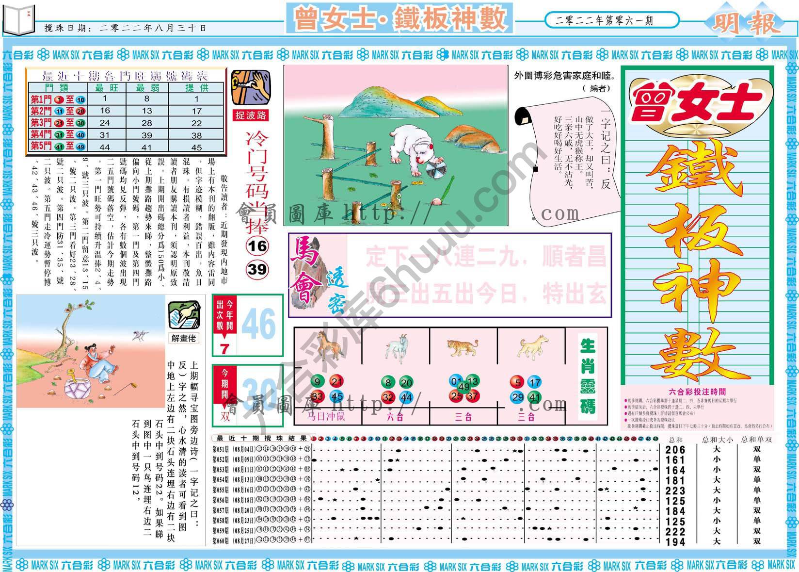 曾女士铁板神数