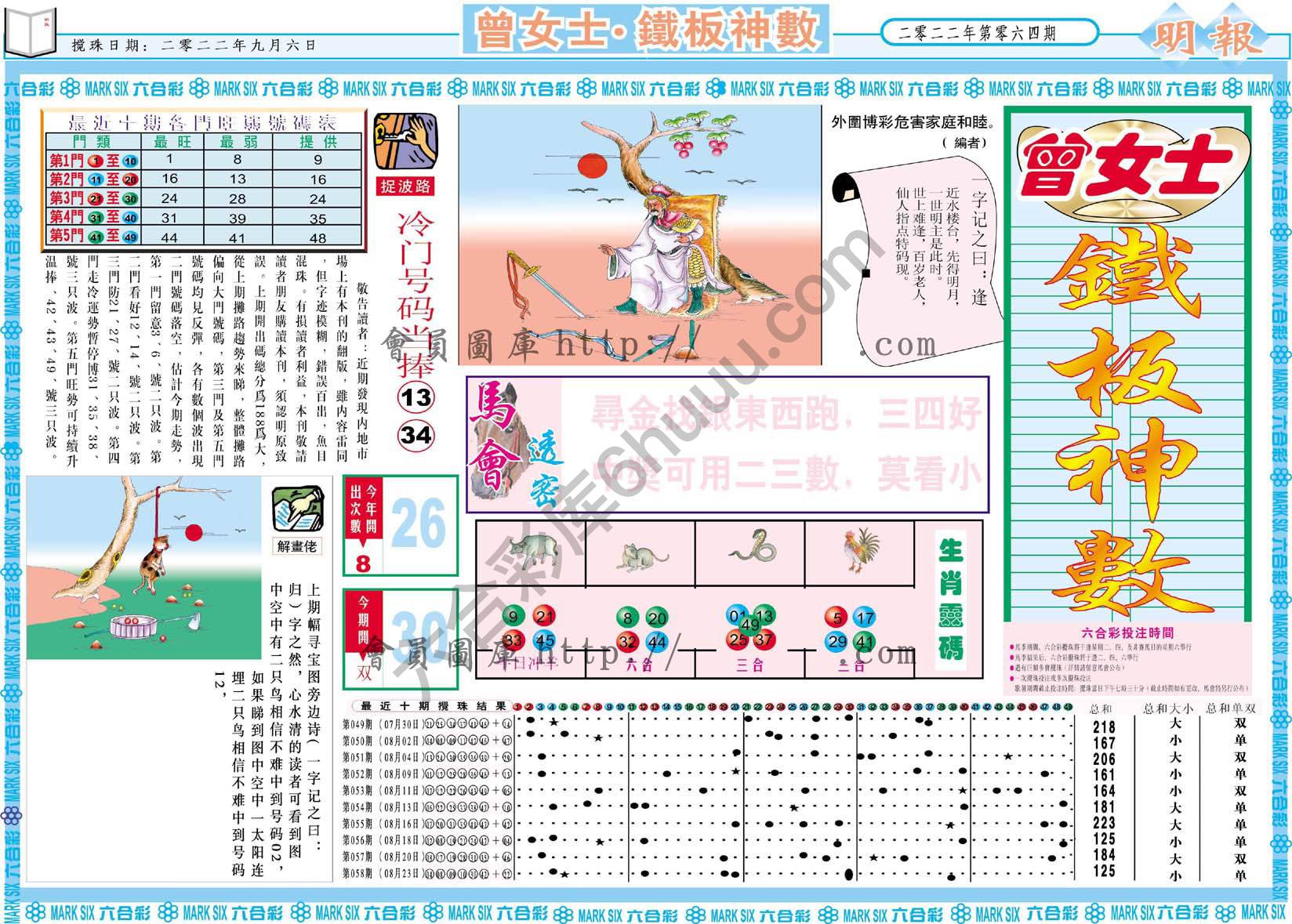 曾女士铁板神数