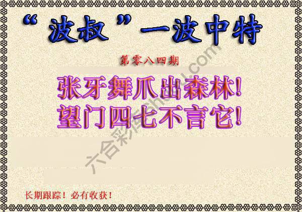 波叔一波中特