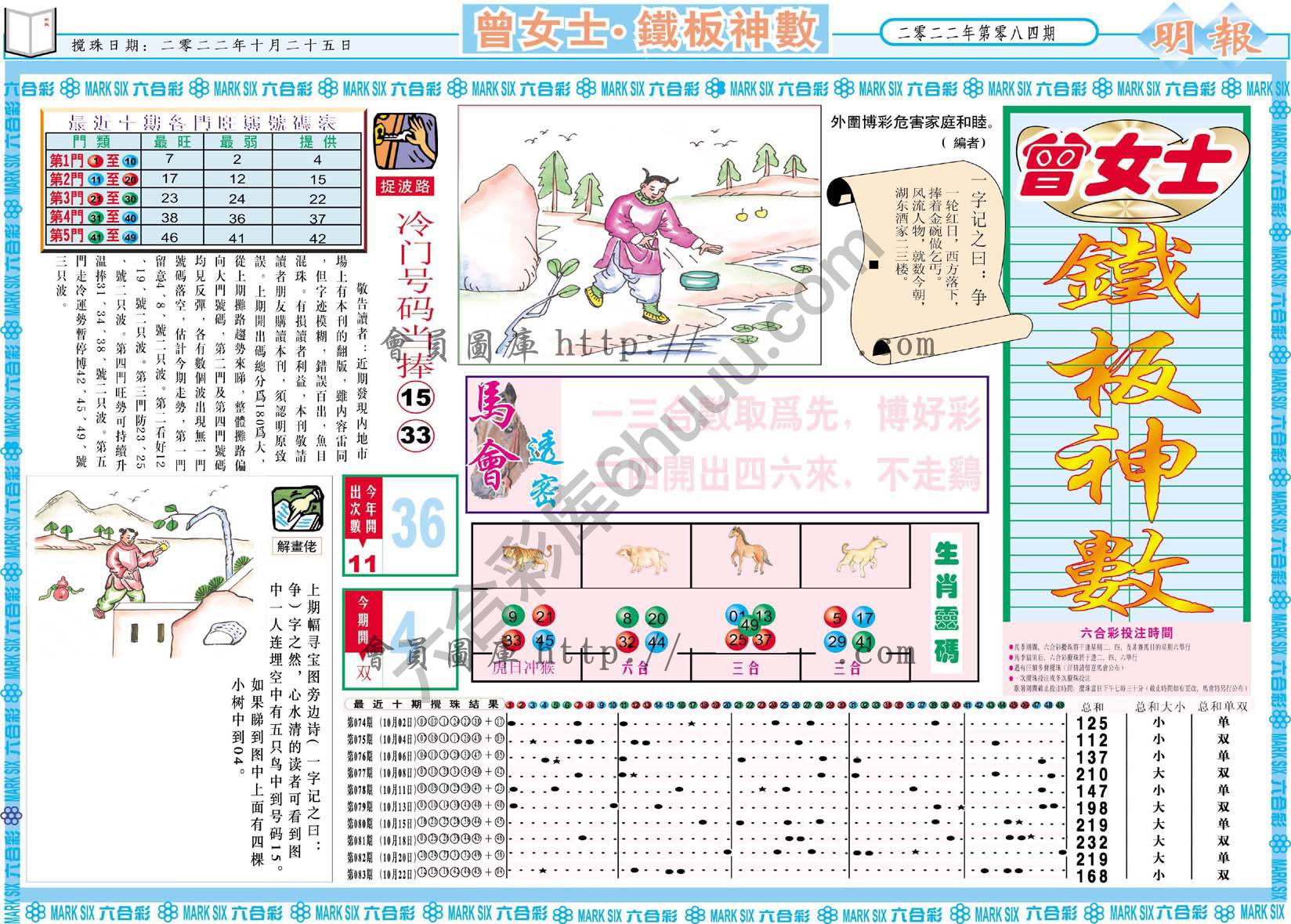 曾女士铁板神数