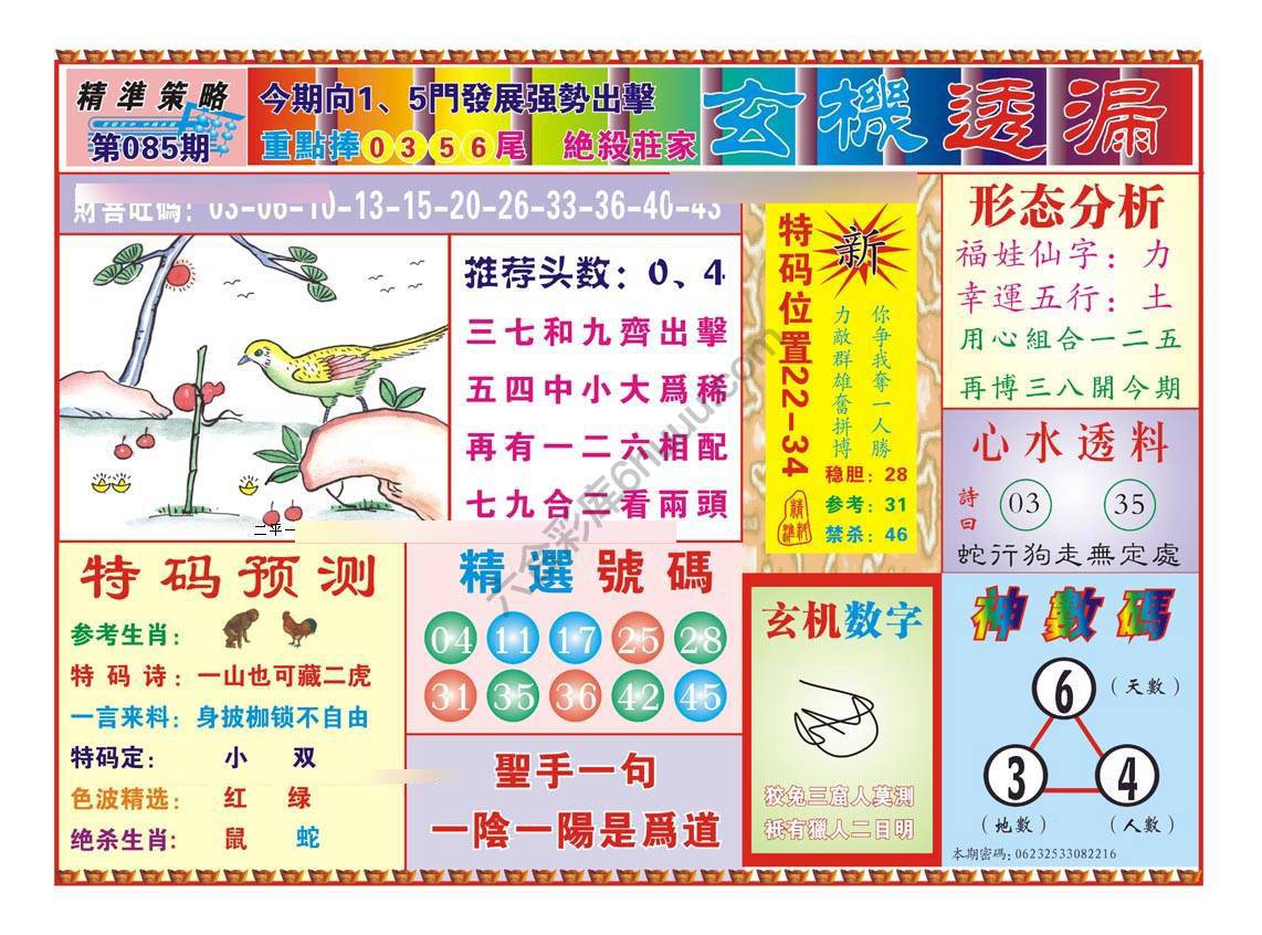 玄机透漏