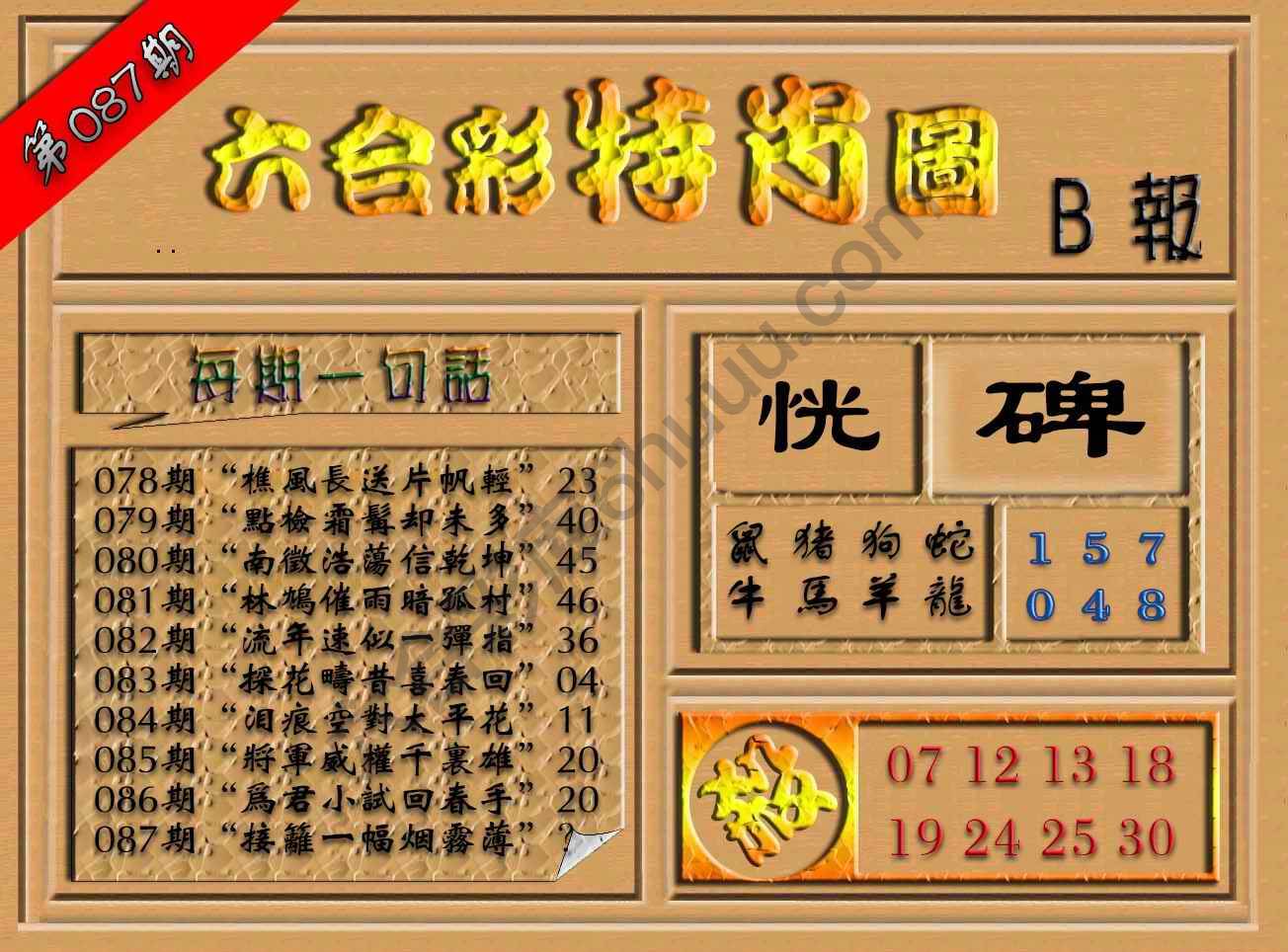 六合彩特肖图
