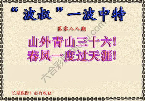 波叔一波中特
