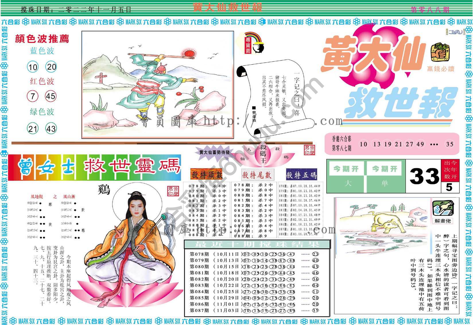 黄大仙救世报