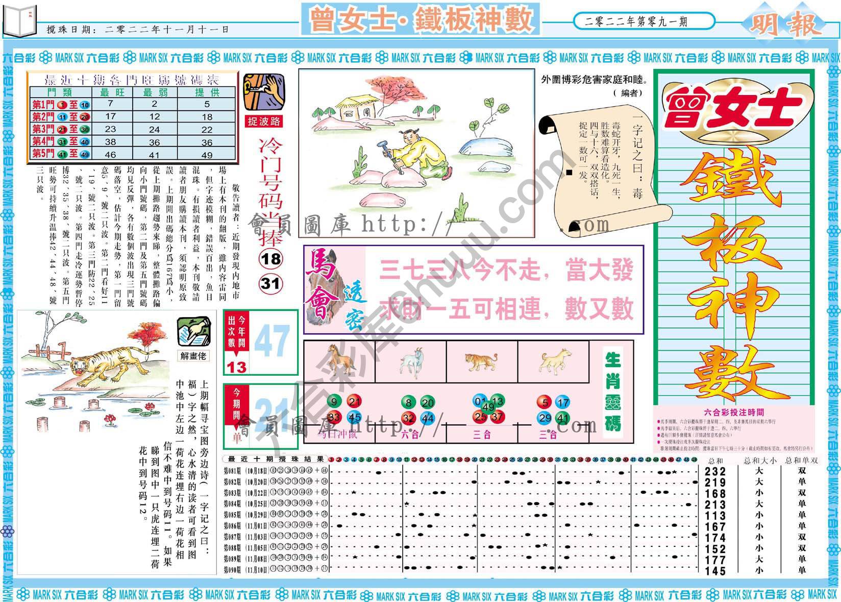 曾女士铁板神数