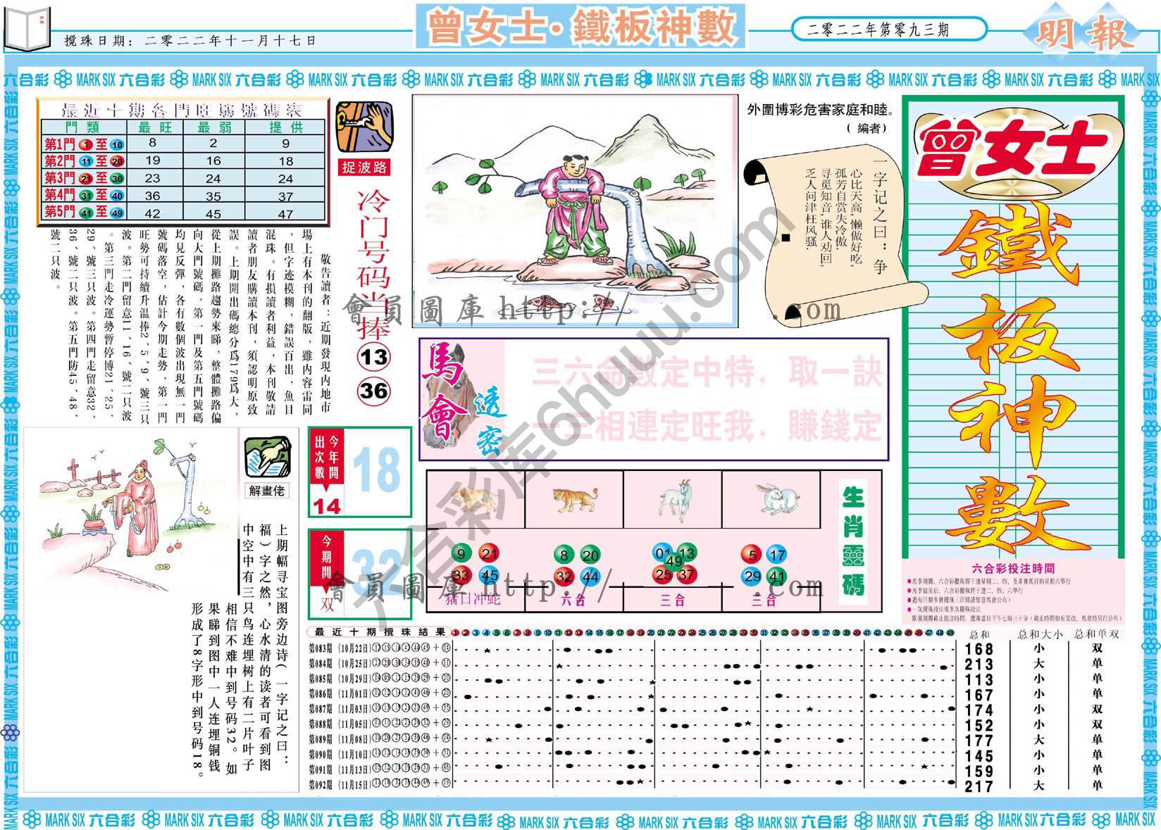曾女士铁板神数