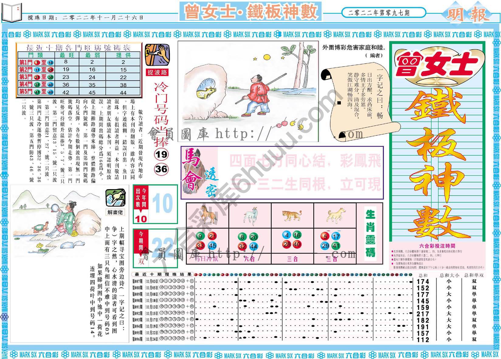 曾女士铁板神数