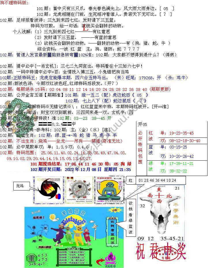 青龙五鬼报