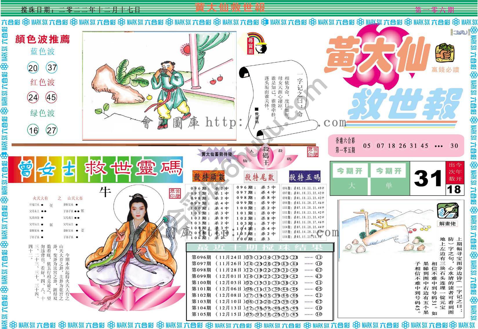黄大仙救世报