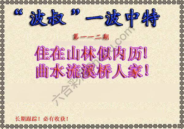 波叔一波中特