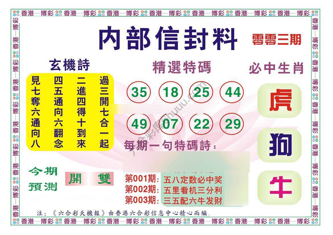 内部信封料