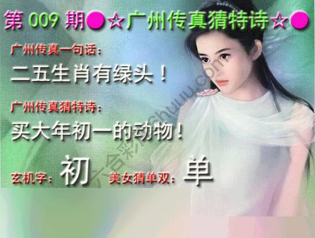 广州传真中特诗
