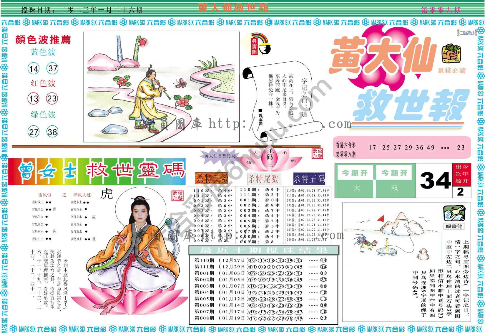 黄大仙救世报