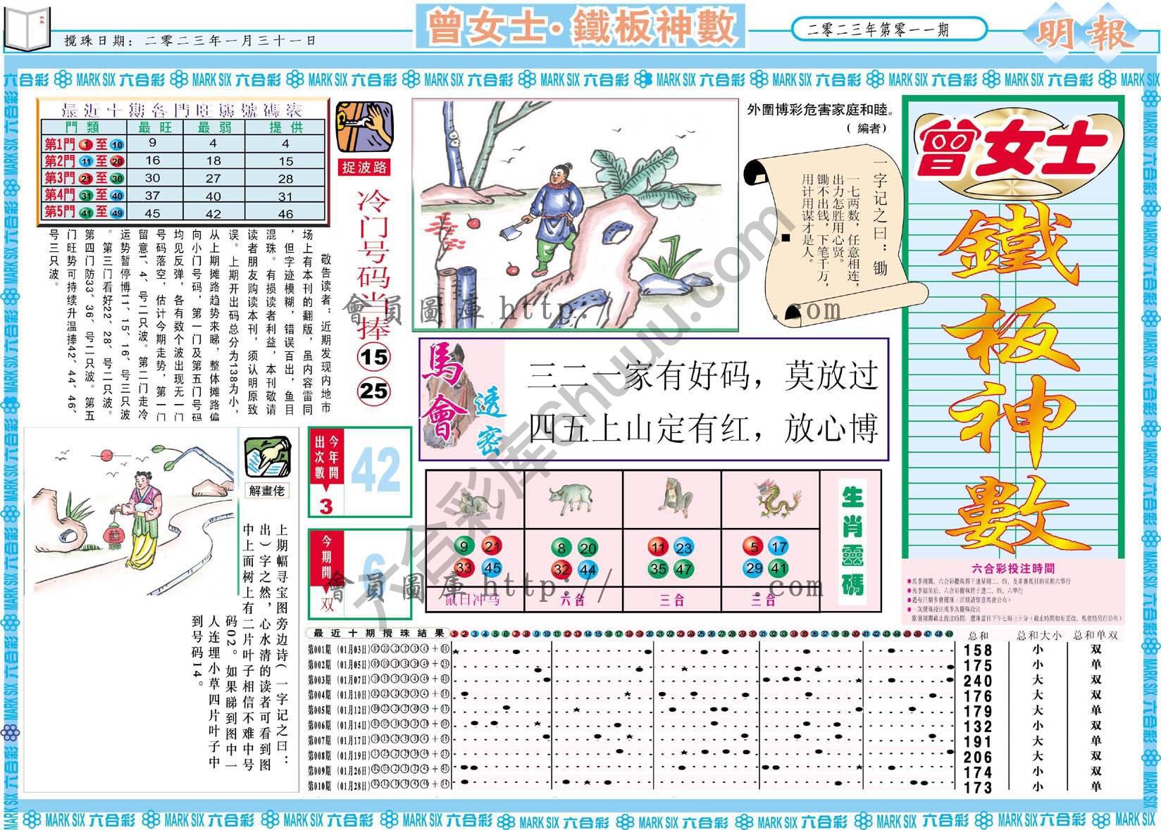 曾女士铁板神数