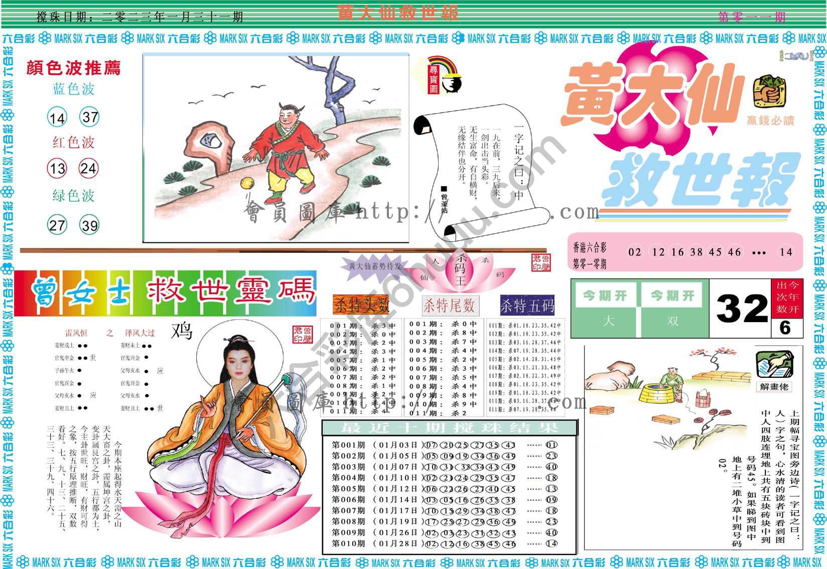 黄大仙救世报