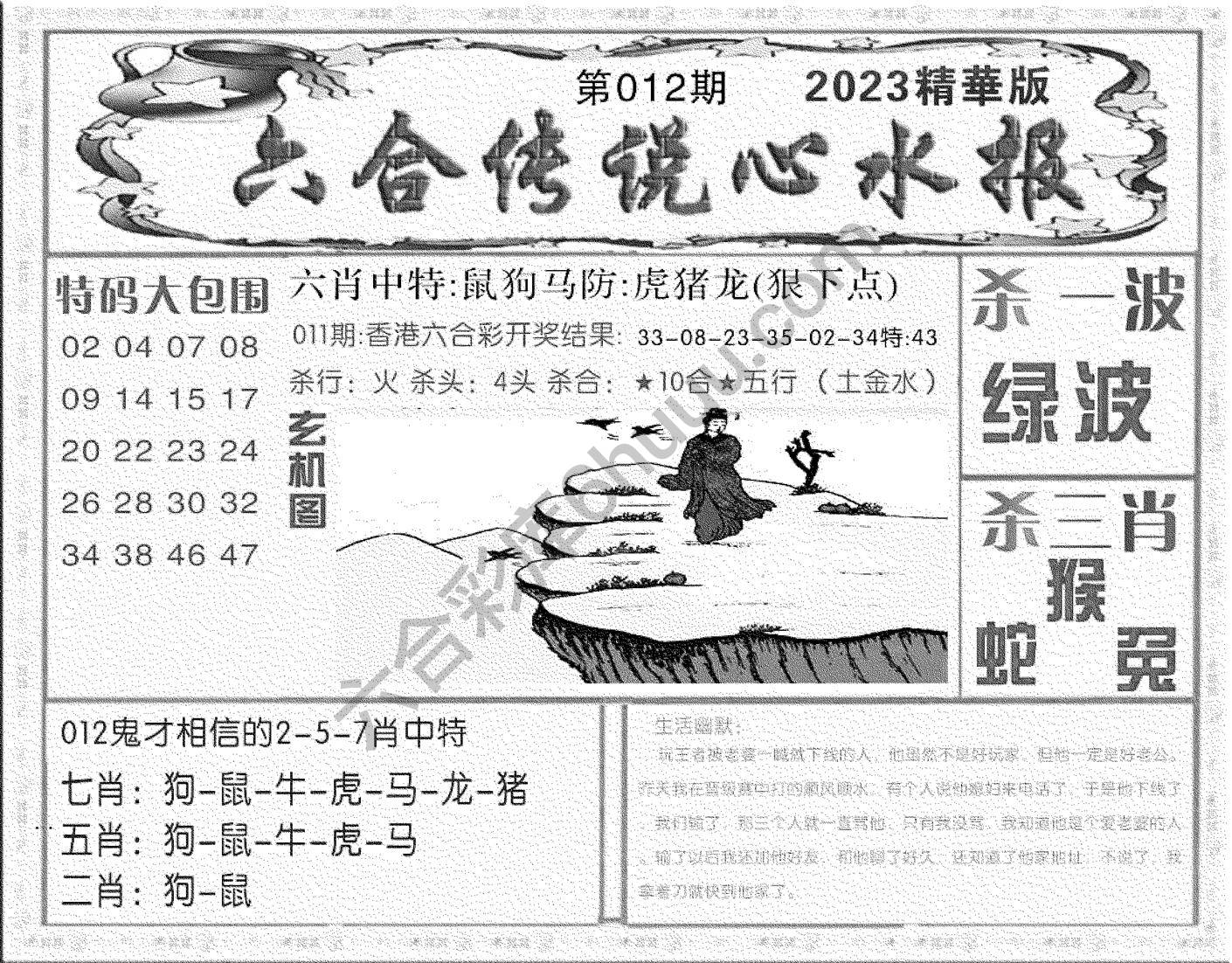 六合传说心水报