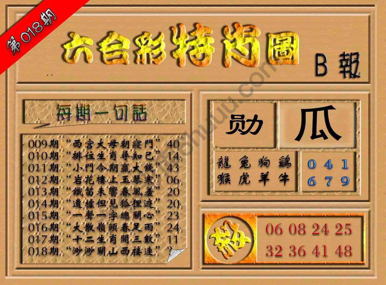 六合彩特肖图
