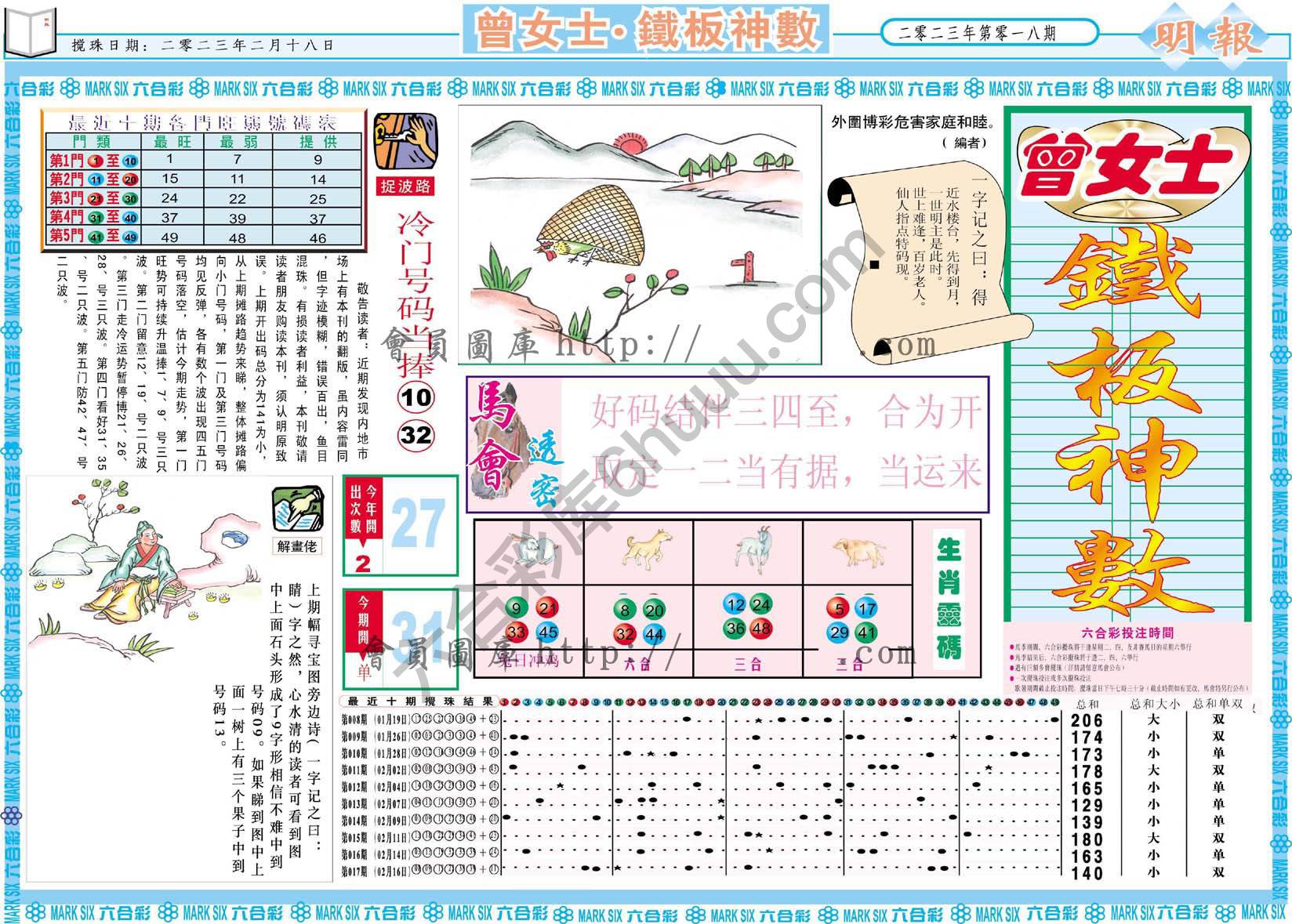 曾女士铁板神数