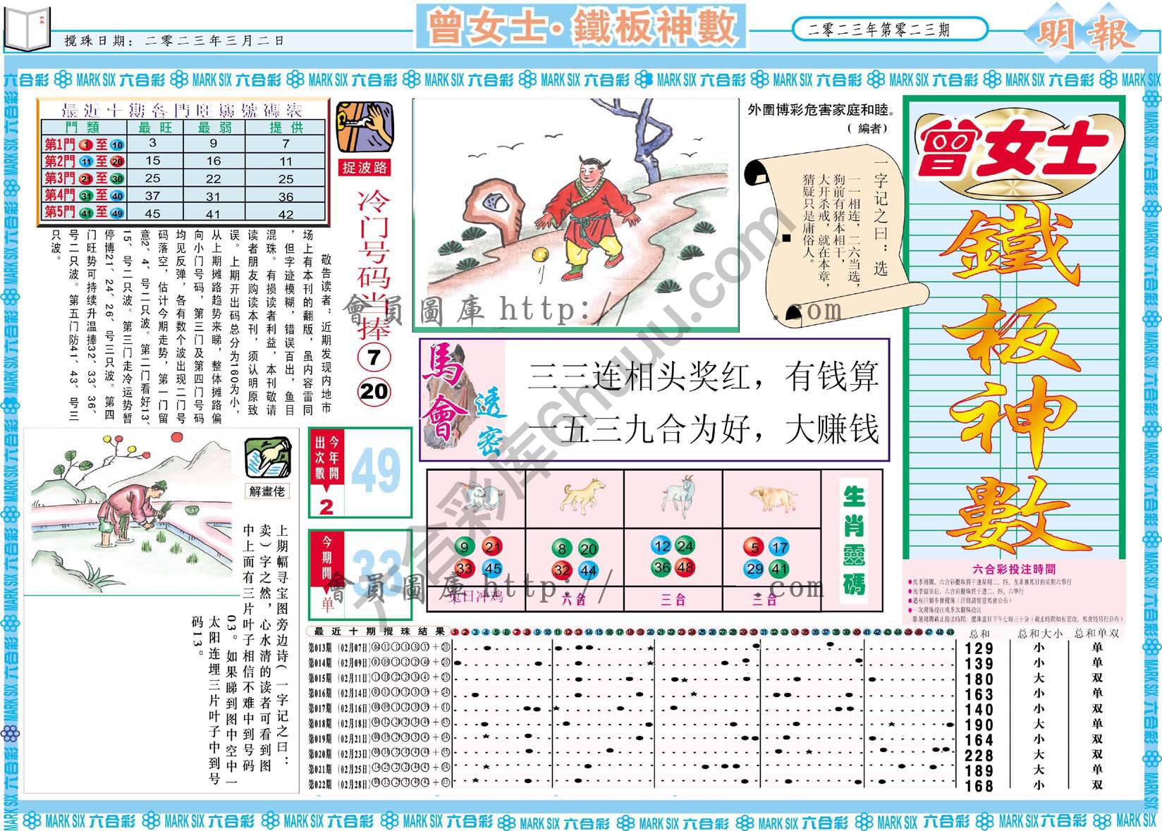 曾女士铁板神数