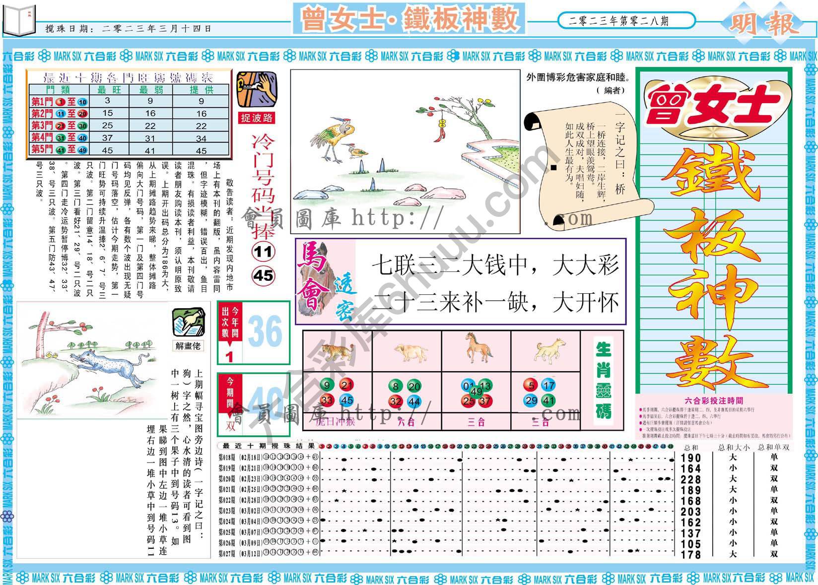 曾女士铁板神数