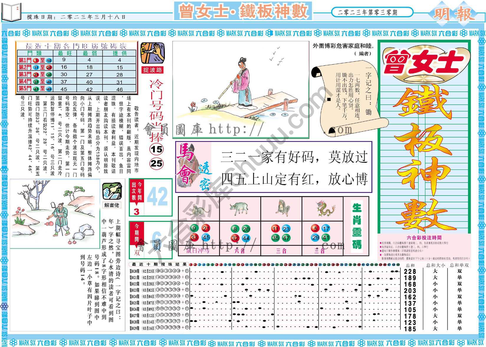 曾女士铁板神数