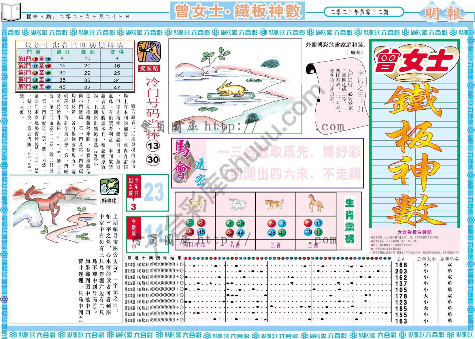 曾女士铁板神数