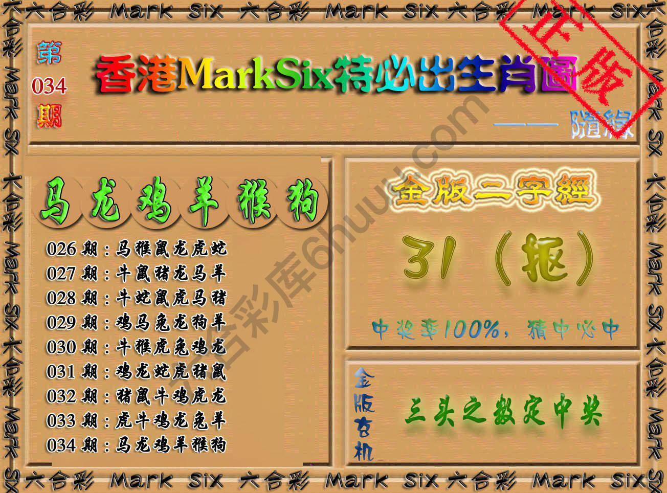 特必出生肖图