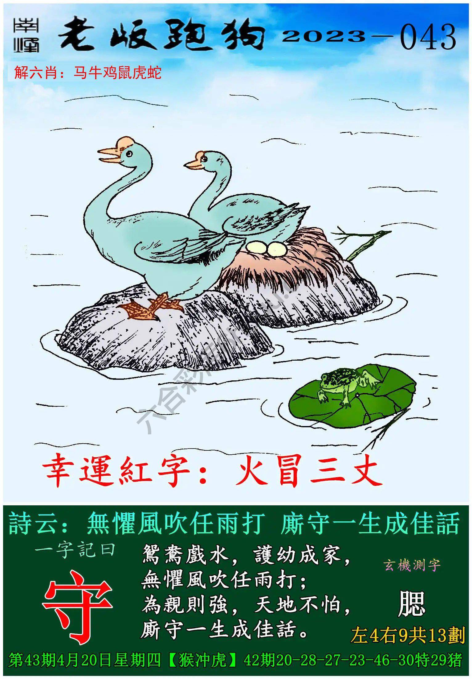 老版跑狗图