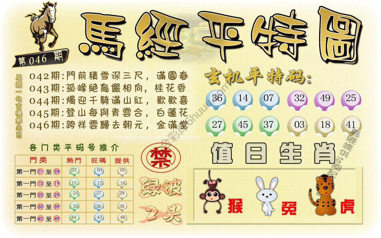 马经平特图