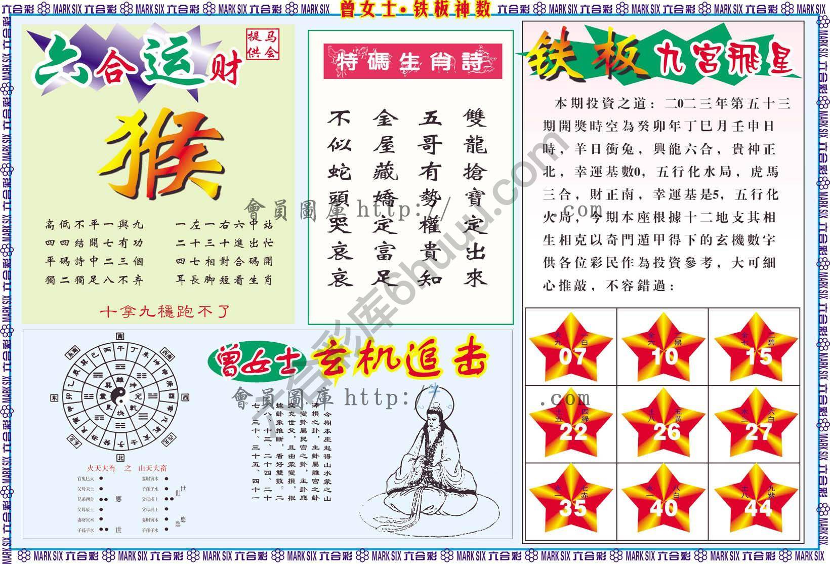 曾女士铁板神数